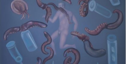 художник XX века, известный своими сюрреалистическими картинами, включающими мотивы медицины прошлого, в частности использование пиявок